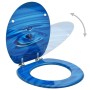 Toilet seat and blue MDF lid with water drop design by vidaXL, Toilet and bidet seats - Ref: Foro24-146906, Price: 39,30 €, D...