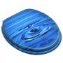 Toilet seat and blue MDF lid with water drop design by vidaXL, Toilet and bidet seats - Ref: Foro24-146906, Price: 39,30 €, D...