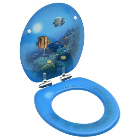 MDF soft close toilet seat with underwater background design by vidaXL, Toilet and bidet seats - Ref: Foro24-146916, Price: 4...