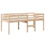 High bed with solid pine wood roof 90x200 cm by , Beds and slatted bases - Ref: Foro24-3282052, Price: 230,31 €, Discount: %