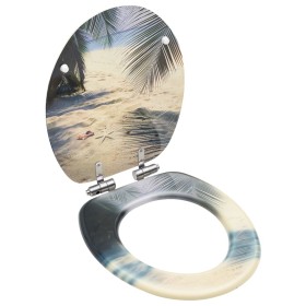 Beach design MDF soft close toilet seat by vidaXL, Toilet and bidet seats - Ref: Foro24-146918, Price: 40,83 €, Discount: %