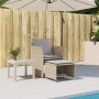 Gartensessel mit Fußstütze Kunstrattan beige von , Gartensets - Ref: Foro24-368619, Preis: 121,87 €, Rabatt: %