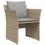 Garden armchair with beige synthetic rattan footrest by , Garden sets - Ref: Foro24-368619, Price: 121,87 €, Discount: %