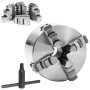 4-jaw self-centering lathe chuck 100 mm steel by vidaXL, Clamps and screws - Ref: Foro24-146709, Price: 107,16 €, Discount: %