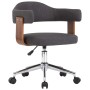 Bentwood and Gray Fabric Swivel Office Chair by vidaXL, Office chairs - Ref: Foro24-3054840, Price: 134,87 €, Discount: %