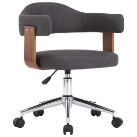 Bentwood and Gray Fabric Swivel Office Chair by vidaXL, Office chairs - Ref: Foro24-3054840, Price: 133,86 €, Discount: %