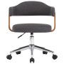 Bentwood and Gray Fabric Swivel Office Chair by vidaXL, Office chairs - Ref: Foro24-3054840, Price: 134,87 €, Discount: %