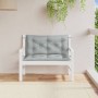 Garden bench cushions 2 pcs light gray melange fabric 100x50x7 cm by , Cushions for chairs and sofas - Ref: Foro24-4002586, P...