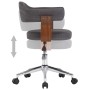 Bentwood and Gray Fabric Swivel Office Chair by vidaXL, Office chairs - Ref: Foro24-3054840, Price: 134,87 €, Discount: %