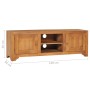 Solid teak wood TV stand 115x30x40 cm by vidaXL, TV Furniture - Ref: Foro24-320777, Price: 206,99 €, Discount: %