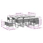 Garden dining set with cushions 13 pieces black synthetic rattan by , Garden sets - Ref: Foro24-3278114, Price: 848,14 €, Dis...