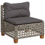 Gartensofa-Set mit Kissen, 5-teilig, graues synthetisches Rattan von , Gartensets - Ref: Foro24-3261789, Preis: 409,54 €, Rab...