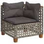 Gartensofa-Set mit Kissen, 5-teilig, graues synthetisches Rattan von , Gartensets - Ref: Foro24-3261789, Preis: 409,54 €, Rab...