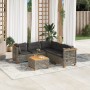 6-teiliges Gartenmöbel-Set und graue synthetische Rattankissen von , Gartensets - Ref: Foro24-3261831, Preis: 488,84 €, Rabat...