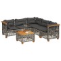 Set de muebles de jardín 6 pzas y cojines ratán sintético gris de , Conjuntos de jardín - Ref: Foro24-3261831, Precio: 489,88...