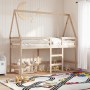 Loft bed with ladder and solid pine wood ceiling 80x200 cm by , Beds and slatted bases - Ref: Foro24-3282106, Price: 169,04 €...