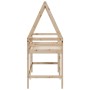 Loft bed with ladder and solid pine wood ceiling 80x200 cm by , Beds and slatted bases - Ref: Foro24-3282106, Price: 169,04 €...