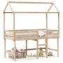 Loft bed with ladder and solid pine wood ceiling 80x200 cm by , Beds and slatted bases - Ref: Foro24-3282146, Price: 214,79 €...