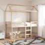 Loft bed with ladder and solid pine wood ceiling 80x200 cm by , Beds and slatted bases - Ref: Foro24-3282146, Price: 214,79 €...