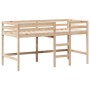 Loft bed with ladder and solid pine wood ceiling 80x200 cm by , Beds and slatted bases - Ref: Foro24-3282146, Price: 214,79 €...