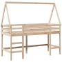 Loft bed with ladder and solid pine wood ceiling 80x200 cm by , Beds and slatted bases - Ref: Foro24-3282112, Price: 181,46 €...