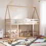 Loft bed with ladder and solid pine wood ceiling 80x200 cm by , Beds and slatted bases - Ref: Foro24-3282112, Price: 181,46 €...