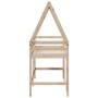 Loft bed with ladder and solid pine wood ceiling 80x200 cm by , Beds and slatted bases - Ref: Foro24-3282112, Price: 181,46 €...