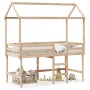 Loft bed with ladder and solid pine wood ceiling 90x200 cm by , Beds and slatted bases - Ref: Foro24-3282144, Price: 219,62 €...