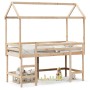 Loft bed with ladder and solid pine wood ceiling 90x200 cm by , Beds and slatted bases - Ref: Foro24-3282150, Price: 245,98 €...