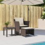 Brauner Gartensessel aus synthetischem Rattan mit Fußstütze von , Gartensets - Ref: Foro24-368617, Preis: 121,99 €, Rabatt: %