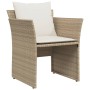 Garden armchair with footrest in beige synthetic rattan by , Garden sets - Ref: Foro24-368620, Price: 121,87 €, Discount: %