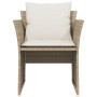 Garden armchair with footrest in beige synthetic rattan by , Garden sets - Ref: Foro24-368620, Price: 121,87 €, Discount: %