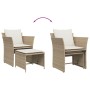 Garden armchair with footrest in beige synthetic rattan by , Garden sets - Ref: Foro24-368620, Price: 121,87 €, Discount: %