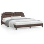 Brown synthetic leather headboard bed frame 180x200 cm by , Beds and slatted bases - Ref: Foro24-3208112, Price: 224,79 €, Di...