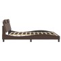 Estructura de cama cabecero cuero sintético marrón 180x200 cm de , Camas y somieres - Ref: Foro24-3208112, Precio: 226,77 €, ...