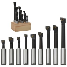 9-piece 12 mm drill bit set with wooden base by vidaXL, Cutters - Ref: Foro24-146682, Price: 26,99 €, Discount: %