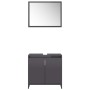 Glossy gray plywood bathroom furniture set by vidaXL, Bathroom furniture - Ref: Foro24-802659, Price: 58,23 €, Discount: %