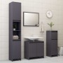 Glossy gray plywood bathroom furniture set by vidaXL, Bathroom furniture - Ref: Foro24-802659, Price: 58,23 €, Discount: %