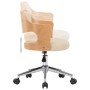 Silla de oficina giratoria madera curvada cuero sintético crema de vidaXL, Sillas de oficina - Ref: Foro24-3054850, Precio: 1...