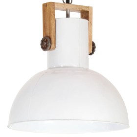 Lámpara colgante industrial redonda mango 25 W blanco 42 cm E27 de vidaXL, Lámparas - Ref: Foro24-320845, Precio: 62,99 €, De...