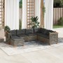 7-piece garden sofa set with gray synthetic rattan cushions by , Garden sets - Ref: Foro24-3261939, Price: 576,26 €, Discount: %