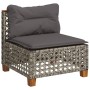 7-piece garden sofa set with gray synthetic rattan cushions by , Garden sets - Ref: Foro24-3261939, Price: 576,26 €, Discount: %