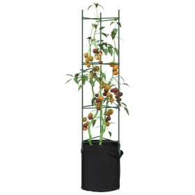 Tomaten-Tutor mit 4 Stück Stahl- und PP-Beutel 154 cm von , Topfständer - Ref: Foro24-3281486, Preis: 61,65 €, Rabatt: %