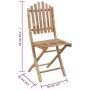 Folding garden chairs, 2 units, bamboo with cushions. by , Garden chairs - Ref: Foro24-3063996, Price: 112,40 €, Discount: %