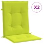 Cojín silla jardín respaldo bajo 2 uds tela Oxford verde claro de , Cojines para sillas y sofás - Ref: Foro24-314146, Precio:...