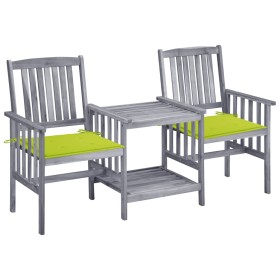 Garden chairs with table and solid acacia wood cushions by , Garden sets - Ref: Foro24-3061313, Price: 159,67 €, Discount: %