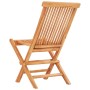 3-piece bistro set with black cushions in solid teak wood by , Garden sets - Ref: Foro24-3063232, Price: 190,45 €, Discount: %