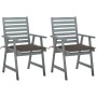 Garden dining chairs 2 pcs solid acacia wood with cushions by , Garden chairs - Ref: Foro24-3064409, Price: 173,90 €, Discoun...