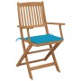 6 pcs folding garden chairs and solid acacia wood cushions by , Garden chairs - Ref: Foro24-3065471, Price: 334,58 €, Discoun...