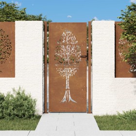 Puerta de jardín acero corten diseño árbol 105x205 cm de , Puertas de jardín - Ref: Foro24-153165, Precio: 339,99 €, Descuent...